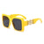 Fashion Solid Color Ac Square Full Frame Women's Sunglasses