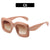 Fashion Solid Color Ac Square Full Frame Women's Sunglasses