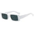 Fashion Solid Color Ac Square Full Frame Women's Sunglasses