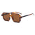 Fashion Solid Color Ac Square Full Frame Women's Sunglasses