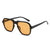 Fashion Solid Color Ac Square Full Frame Women's Sunglasses