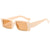 Fashion Solid Color Ac Square Full Frame Women's Sunglasses