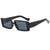 Fashion Solid Color Ac Square Full Frame Women's Sunglasses