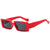 Fashion Solid Color Ac Square Full Frame Women's Sunglasses