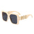 Fashion Solid Color Ac Square Full Frame Women's Sunglasses