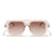 Fashion Solid Color Ac Square Full Frame Women's Sunglasses