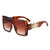 Fashion Solid Color Ac Square Full Frame Women's Sunglasses