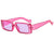 Fashion Solid Color Ac Square Full Frame Women's Sunglasses