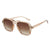 Fashion Solid Color Ac Square Full Frame Women's Sunglasses