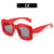 Fashion Solid Color Ac Square Full Frame Women's Sunglasses