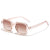 Fashion Solid Color Ac Square Full Frame Women's Sunglasses