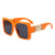 Fashion Solid Color Ac Square Full Frame Women's Sunglasses