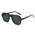 Fashion Solid Color Ac Square Full Frame Women's Sunglasses