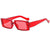 Fashion Solid Color Ac Square Full Frame Women's Sunglasses