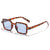 Fashion Solid Color Ac Square Full Frame Women's Sunglasses