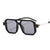 Fashion Solid Color Ac Square Full Frame Women's Sunglasses