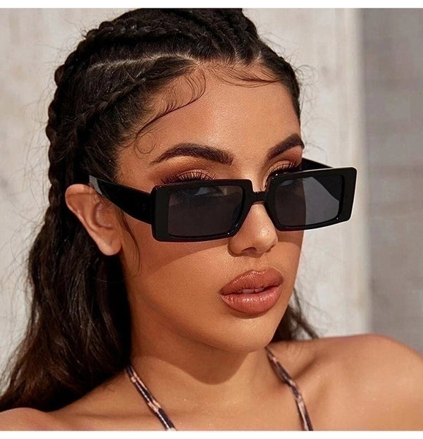 Fashion Solid Color Ac Square Full Frame Women's Sunglasses