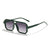 Fashion Solid Color Ac Square Full Frame Women's Sunglasses