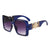 Fashion Solid Color Ac Square Full Frame Women's Sunglasses