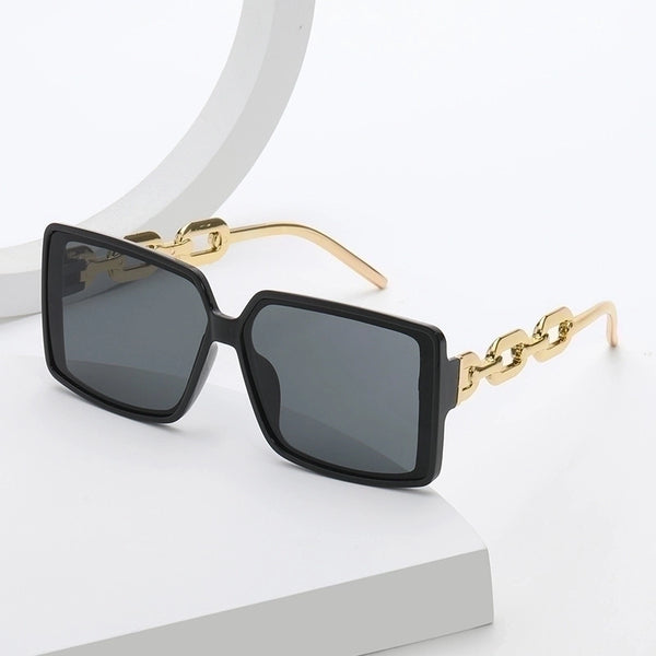 Fashion Solid Color Ac Square Full Frame Women's Sunglasses