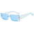 Fashion Solid Color Ac Square Full Frame Women's Sunglasses