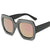 Fashion Solid Color Ac Square Rhinestone Full Frame Men's Sunglasses