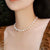 Fashion Solid Color Alloy Pearl Irregular Necklace 1 Piece