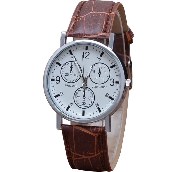 Fashion Solid Color Buckle Quartz Men's Watches