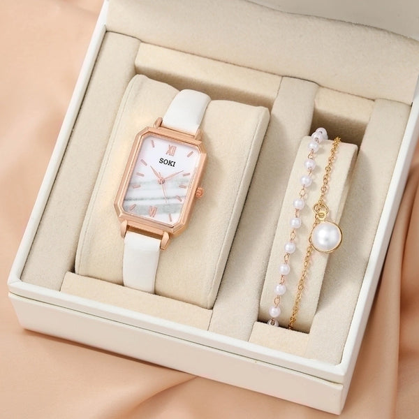 Fashion Solid Color Buckle Quartz Women's Watches