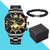 Fashion Solid Color Butterfly Double Snap Quartz Men's Watches