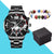 Fashion Solid Color Butterfly Double Snap Quartz Men's Watches