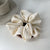 Fashion Solid Color Cloth Pleated Hair Tie 1 Piece