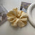 Fashion Solid Color Cloth Pleated Hair Tie 1 Piece