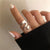 Fashion Solid Color Copper Silver Plated Open Ring 1 Piece