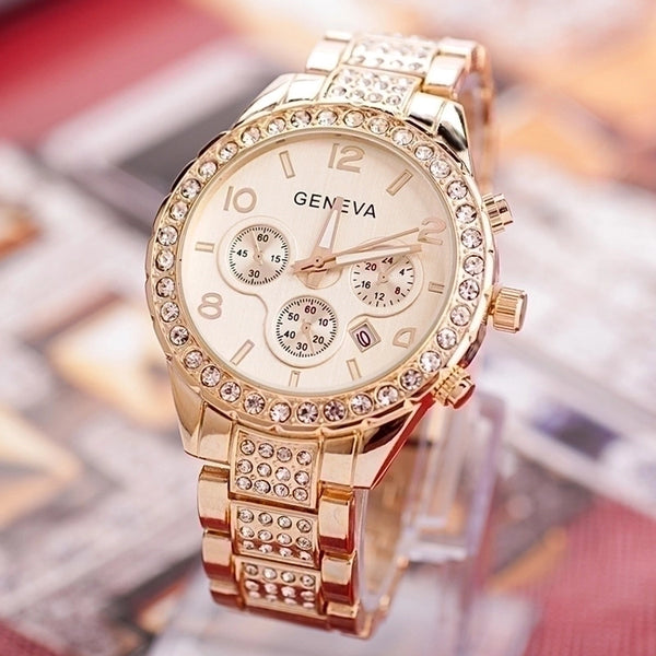 Fashion Solid Color Double Side Snaps Women's Watches