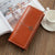 Fashion Solid Color Flowers Square Buckle Long Wallet