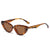 Fashion Solid Color Leopard Pc Cat Glasses Full Frame Women's Sunglasses