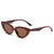 Fashion Solid Color Leopard Pc Cat Glasses Full Frame Women's Sunglasses