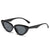 Fashion Solid Color Leopard Pc Cat Glasses Full Frame Women's Sunglasses