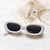 Fashion Solid Color Leopard Pc Uv400 Resin Oval Frame Full Frame Women's Sunglasses