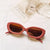 Fashion Solid Color Leopard Pc Uv400 Resin Oval Frame Full Frame Women's Sunglasses