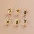 Fashion Solid Color Metal Plating Inlay Zircon Ear Studs 1 Piece