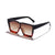 Fashion Solid Color Pc Resin Square Full Frame Women's Sunglasses