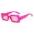 Fashion Solid Color Pc Resin Square Full Frame Women's Sunglasses