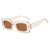 Fashion Solid Color Pc Resin Square Full Frame Women's Sunglasses