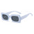 Fashion Solid Color Pc Resin Square Full Frame Women's Sunglasses