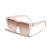 Fashion Solid Color Pc Resin Square Full Frame Women's Sunglasses