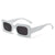 Fashion Solid Color Pc Square Full Frame Men's Sunglasses