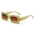 Fashion Solid Color Pc Square Full Frame Men's Sunglasses