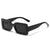 Fashion Solid Color Pc Square Full Frame Men's Sunglasses